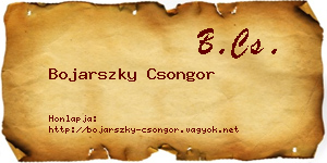 Bojarszky Csongor névjegykártya